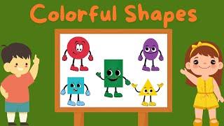 Shape Song  Learn Shapes and Colors  Nursery Rhymes & Kids Songs   Shapes and Colors for Children