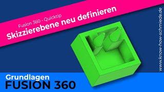 Fusion 360 - Skizzierebene neu definieren - Skizzenebene verschieben - Grundlagen Fusion 360