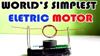 HOW TO MAKE WORLDS SIMPLEST ELETRIC MOTOR