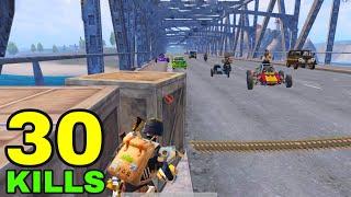 BEST BRIDGE CAMPING vs 6 CARS  PUBG MOBILE