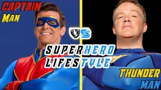Captain Man vs Thunderman SUPERHERO LIFESTYLE.