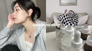 weekend vlog reset after exams new room + desk decor haul watching kdramas and anime slow days