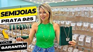 SEMIJOIAS e PRATA 925  A MAIOR IMPORTADORA DO BRÁS SP + MAQUIAGEM NO BRÁS FOLHEADOS ATACADO BRÁS