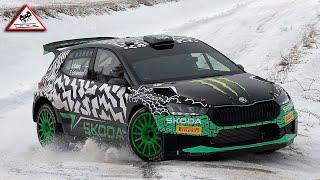 Test Pre Rallye Monte-Carlo 2024  Oliver Solberg  Chris Ingram  Roberto Daprà Passats de canto