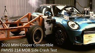 2015-2023 Mini Cooper Convertible F57 FMVSS 214MDB Side Crash Test WorldSID Dummy Assessment