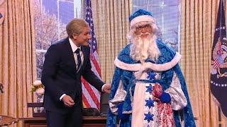 Joe Biden and Russian Santa Claus Grandfather FrostDed Moroz Russian humor show