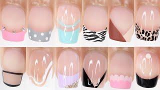 50+ EASY NAIL IDEAS  50 different ways to do a French Manicure at home HUGE nail art compilation