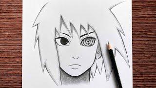 How to draw Sasuke mode rinnegan  Easy pencil sketch