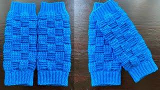 How To Crochet Quick And Easy Leg Warmers  Easy Basket Weave Stitch  Beginner Friendly Tutorial