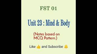 FST01 23. Mind and Body