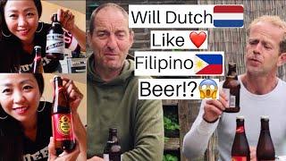 DUTCH GUYS Try FILIPINO BEERS  San Miguel Pale Pilsen and Red Horse  A Filipina Dutch Living