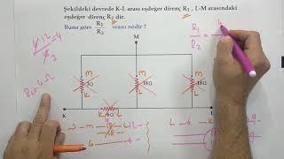 Harflendirme ile Eşdeğer direnç bulunması Pratik yol  Elektrik Devreleri