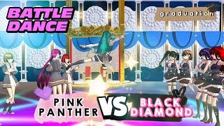 GRADUATION 25  BATTLE DANCE BLACK DIAMOND VS PINK PANTHER  SAKURA SCHOOL SIMULATOR