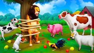 Lion vs Farm Animals  Wild Lion Comedy Hilarious Encounters with Farm Animals  Animal Cartoons