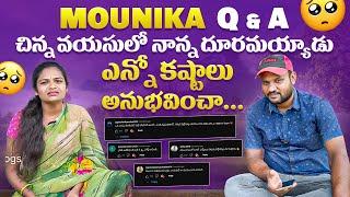 Mounika Q&A  Chinna Vayasulo Nanna Dhuram Ayyadu   Mounika  Krishna  Marvin Vlogs Marvin Videos