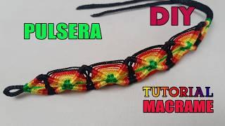 COMO HACER PULSERA de HILO  Paso a Paso  Tutorial Macramé  #DIY Easy Macrame Friendship Bracelet