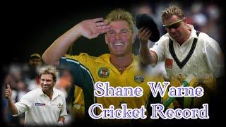 Shane Warne Cricket Record