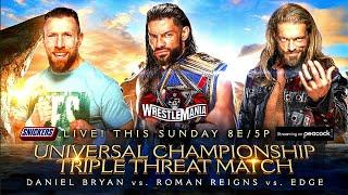 WWE WrestleMania 37 Official And Full Match Card  Old Section Gold  HD
