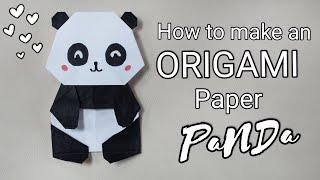 How to make an Origami Paper Panda  Origami Tutorial Panda  Step by step Tutorial
