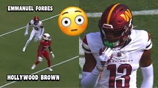 Emmanuel Forbes NFL ‘DEBUT’ Vs Hollywood Brown  WR Vs CB 2023 Commanders Vs Cardinals highlights