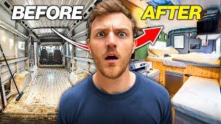 DIY Camper Van Conversion with No Experience  Full Tour