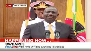 State House Retired CJ Maraga joins President Ruto to witness swearing in of 6 judges