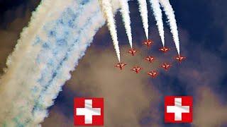 Swiss National Day  Airshow with Fireworks 