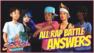 ALL RAP BATTLE ANSWERS - Summertime Saga Walkthrough