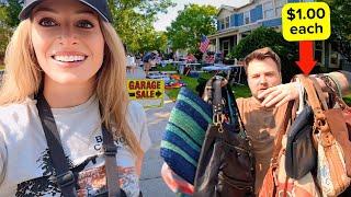 Millionaire Hoarder Yard Sale - HUNDREDS of Designer Bags for cheap