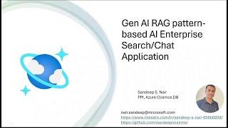 Azure Cosmos DB NoSQL and OpenAI Building Robust Applications with RAG pattern