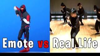 Scenario in Real Life  iKON  Fortnite Emotes Synced with Real Source