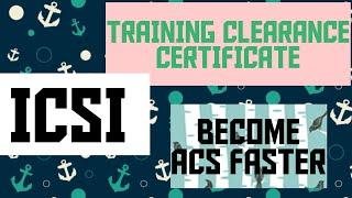 ICSI Announcement - Training Completion Certificate - Get ACS Membership Faster