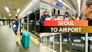 Seoul to Incheon Airport via AREX  Korea Travel Vlog