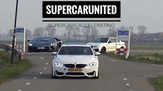 Supercars accelerating  supercarsunited  Aventador SVJ 458 M5 M2 C63 Black Series & More’