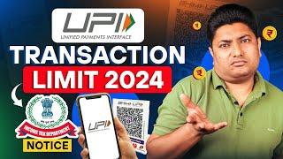 UPI Transaction Limit for Income Tax  Income Tax Notice for UPI Transactions  UPI Payment