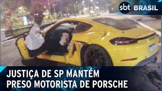 Justiça de SP mantém preso motorista de Porsche que matou motociclista  SBT Brasil 300724