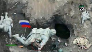 Horrible Ukrainian FPV drones mercilessly hunted down one by one Russian infantry entering Avdiivka