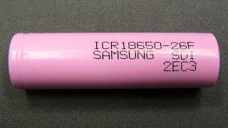 Литиевый аккумулятор 18650 Samsung ICR18650-26F 2600 mAh обзор тест отзыв - купить на АлиЭкспресс