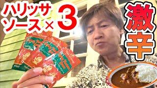 食べてみた／激辛！ハリッサソース３個入りチキンカレー完食なるか？（2024-02 東京ディズニーランド／ハングリーベア・レストラン）