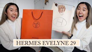 HERMES UNBOXING & REVIEW Evelyne 29 Unboxing How To Style What It Fits