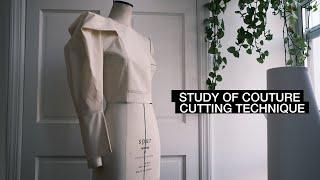 【Fashion Study of Shape 12】  HOW TO MAKE COUTURE CUT SLEEVE  PATTERN MAKING & DRAPING DEMO