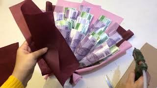 How to Make Money Bouquet  Money Bouquet Tutorial  Cara Membuat Buket Uang  DIY Money Bouquet