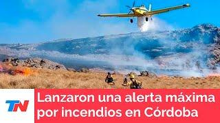 Alerta máxima por incendios en las sierras de Córdoba