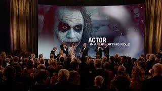 Heath Ledger Wins Best Supporting Actor for the Joker in The Dark Knight  81st Oscars 2009