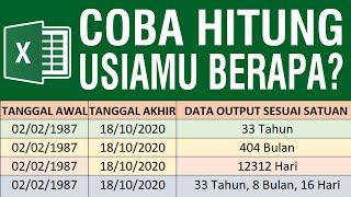 DATEIF Cara Mencari Nilai Selisih dari Dua Tanggal pada Excel