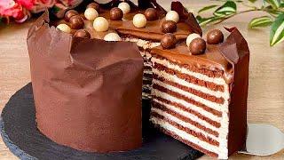 Schokoladen-Sahne-Torte die auf der Zunge zergeht  Bäckt in 5 Minuten Einfach und schnell
