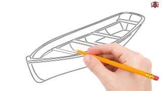 How to Draw a Boat Step by Step Easy for BeginnersKids – Simple Boats Drawing Tutorial