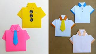 Origami Shirt  How To make Paper Shirt  Origami Shirt And Tie  DIY Origami Paper Crafts