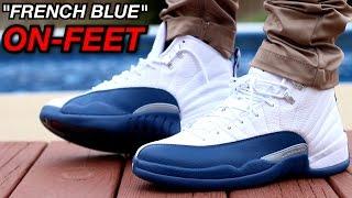 French Blue Air Jordan 12s On-Feet
