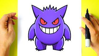 Como DESENHAR o GENGAR - Como DIBUJAR a GENGAR - Pokemon Drawing Tutorial